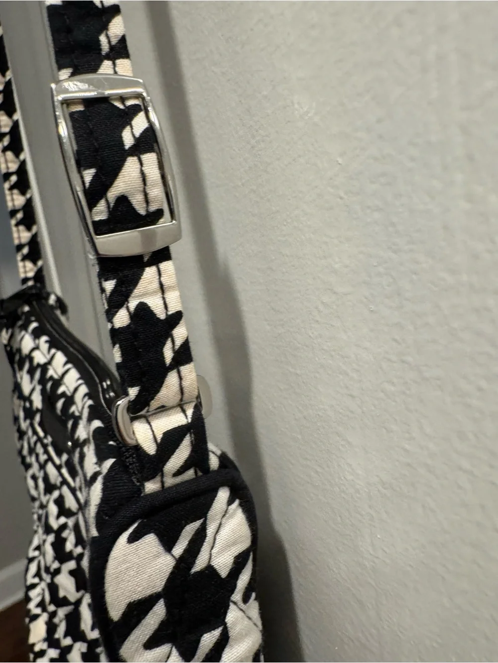 Vera Bradley Black & White Houndstooth Crossbody Bag